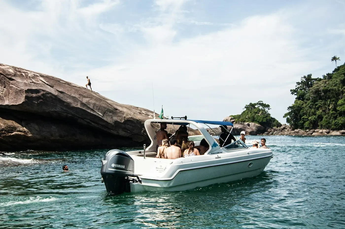A boat trip along the coast