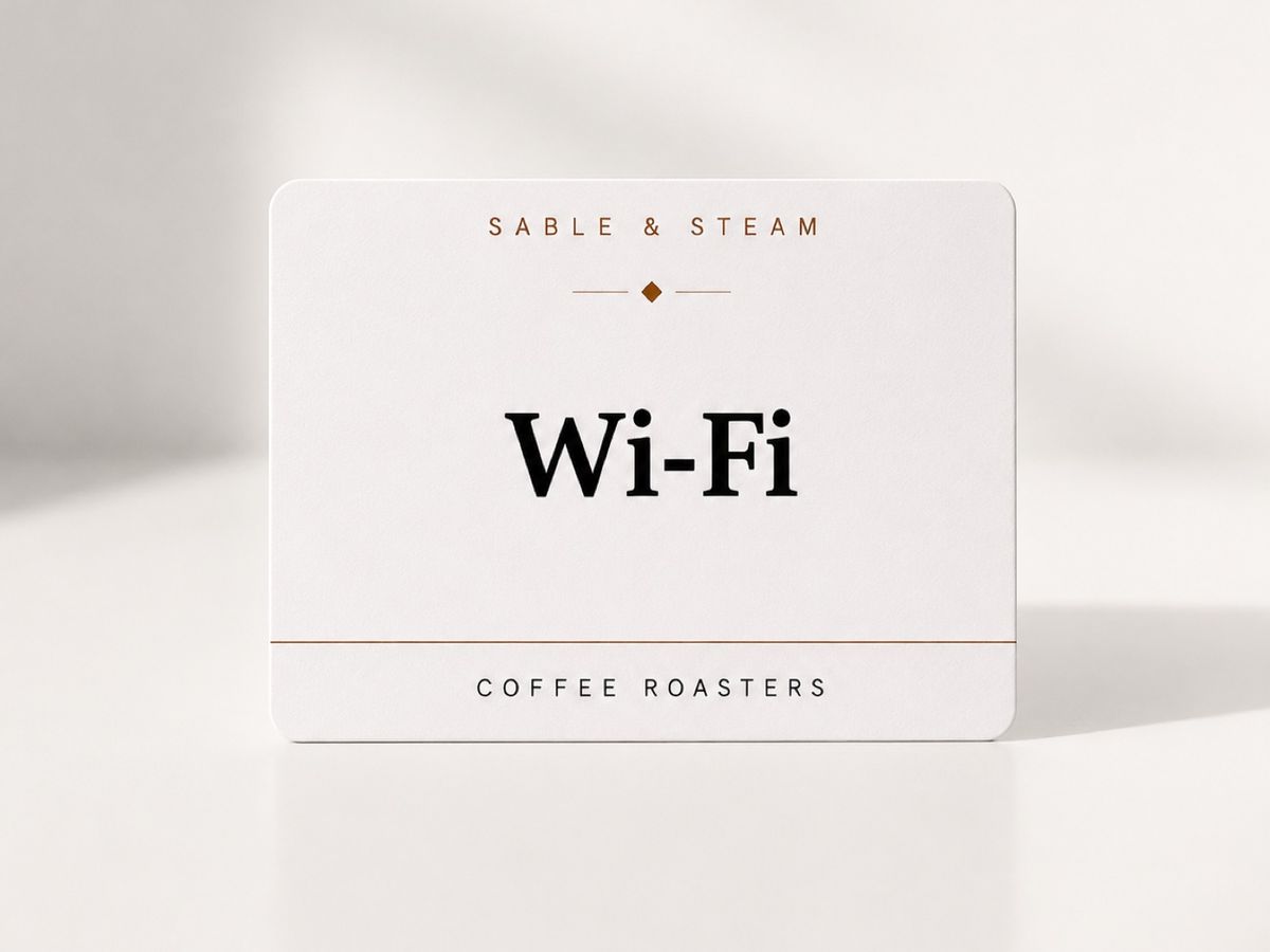 Wi-Fi card with a tap tag