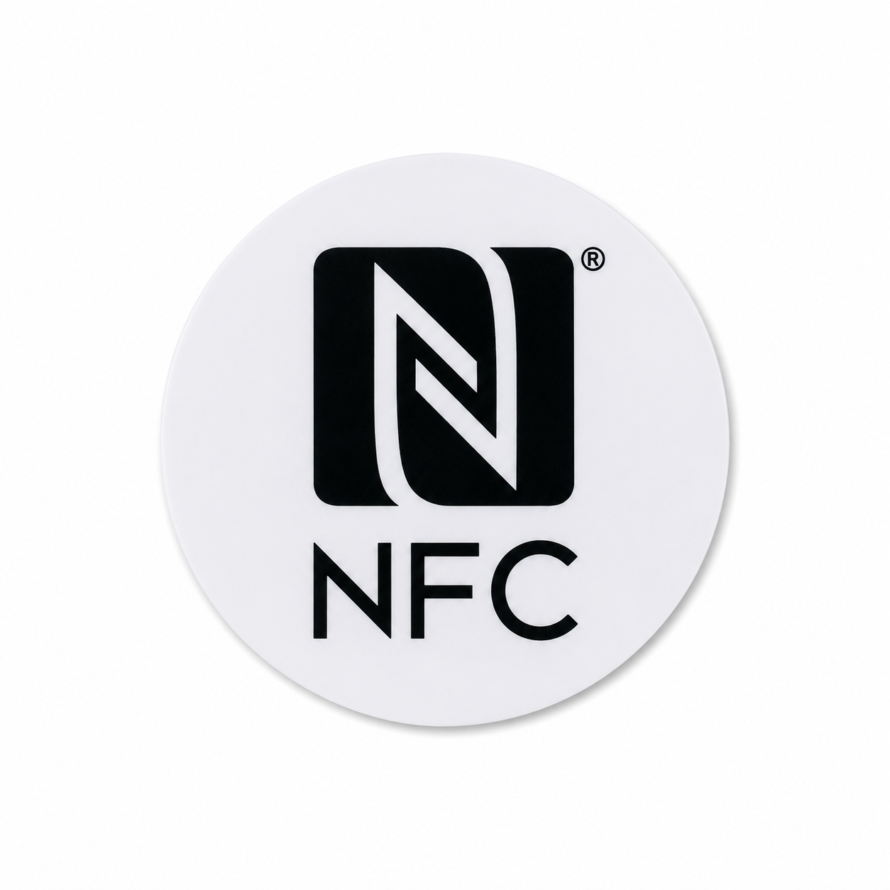 W2Taps Tap Tag — White NFC sticker finish